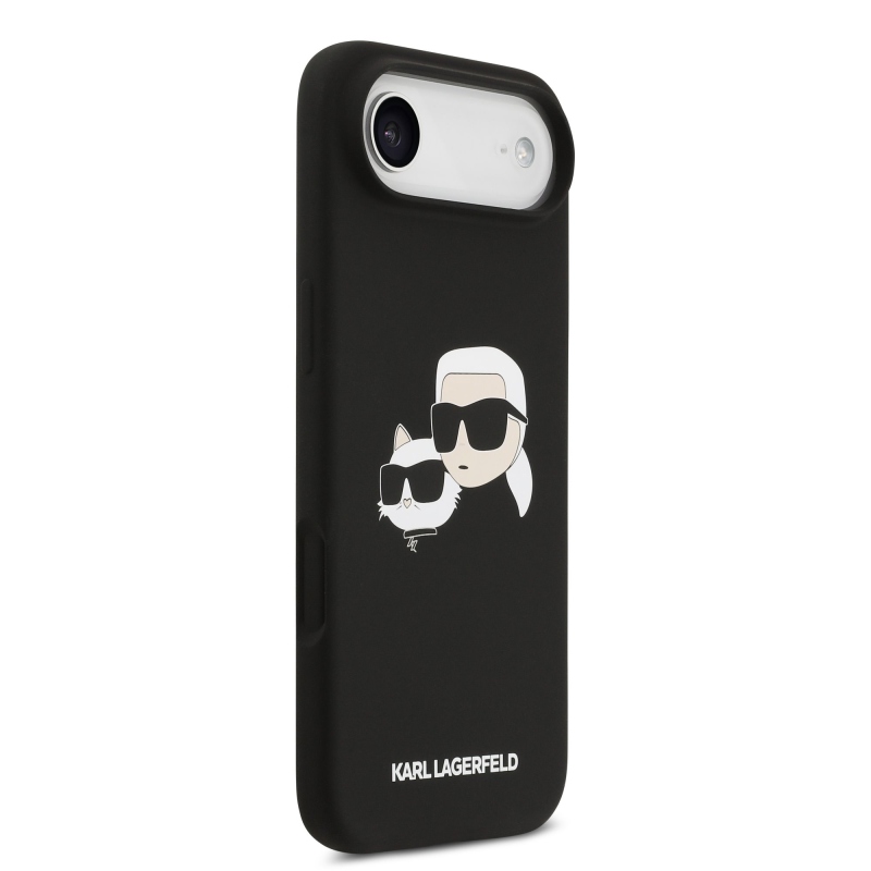 Karl Lagerfeld Liquid Silicone Double Heads MagSafe Zadní Kryt pro iPhone 17 Air Black