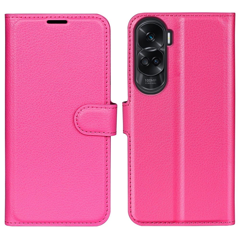 Litchi knížkové pouzdro na Honor 90 Lite - rose