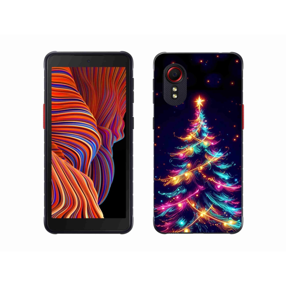 Gelový kryt mmCase na Samsung Galaxy Xcover 5 - neonový vánoční stromek
