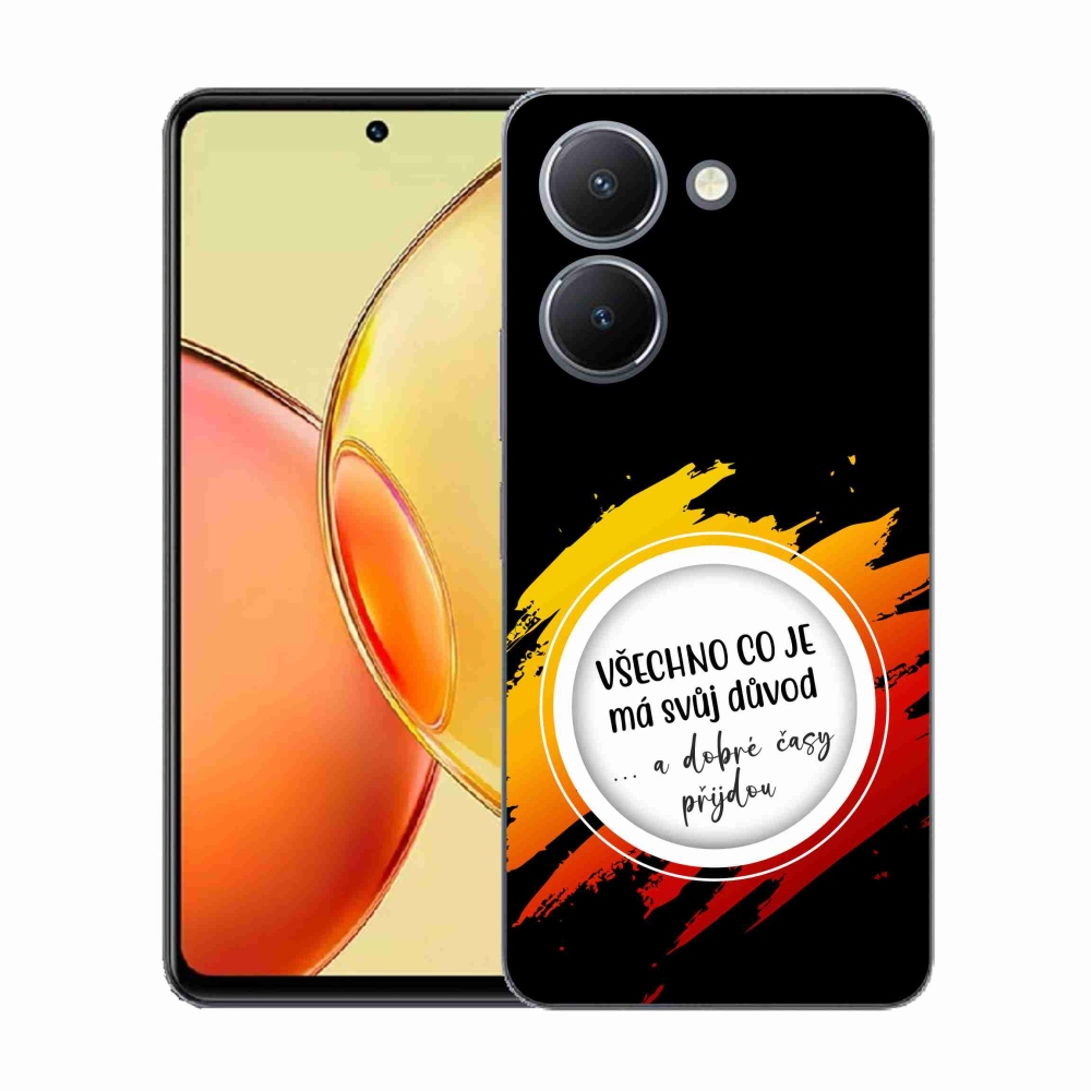 Gelový kryt mmCase na Vivo Y36 - citát 3 černé pozadí