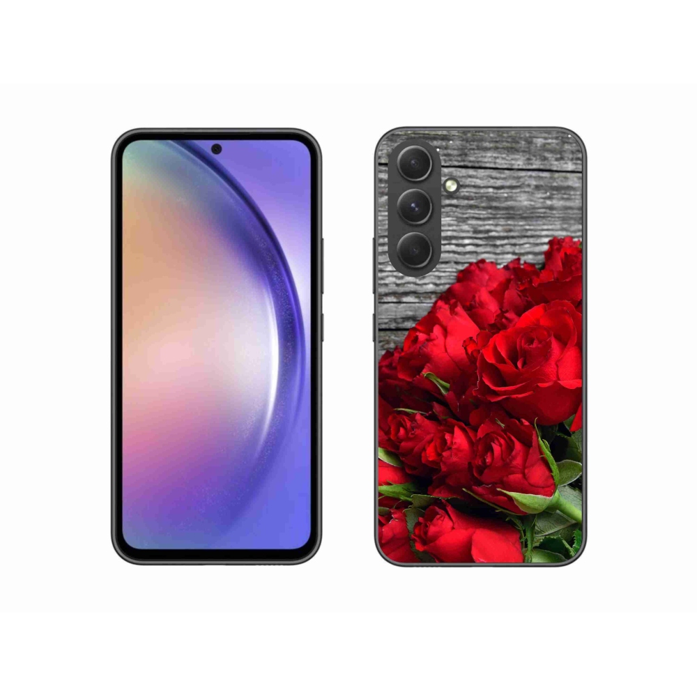 Gelový kryt mmCase na Samsung Galaxy A54 5G - červené růže