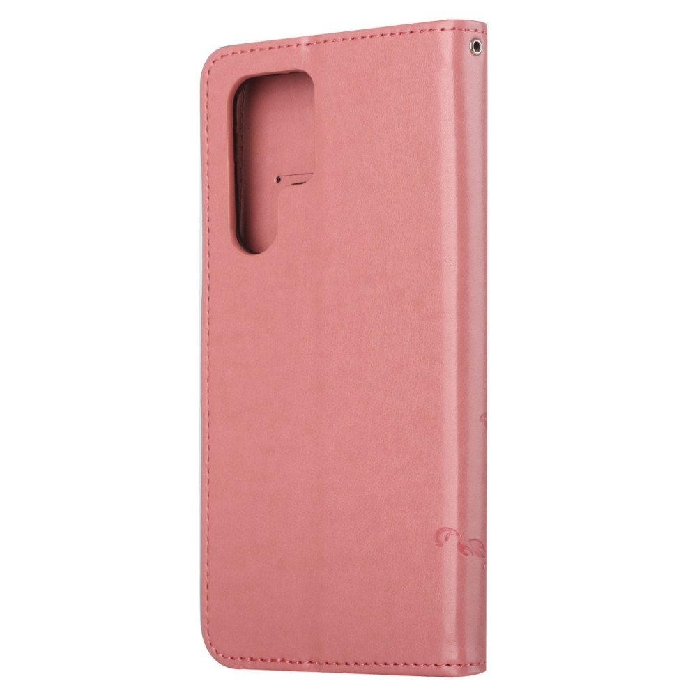 Flower knížkové pouzdro na Samsung Galaxy S24 Ultra - růžové