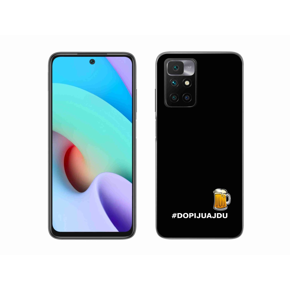 Gelový kryt mmCase na Xiaomi Redmi 10/Redmi 10 (2022) - pivní motiv 1 černé pozadí