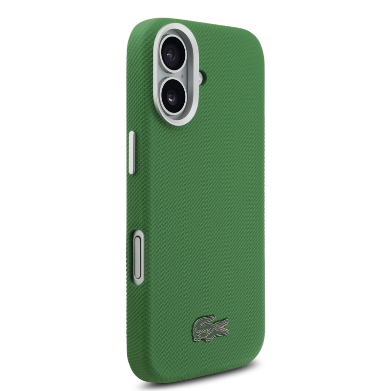 Lacoste Iconic Petit Pique Metal Logo MagSafe Zadní Kryt pro iPhone 17 Green