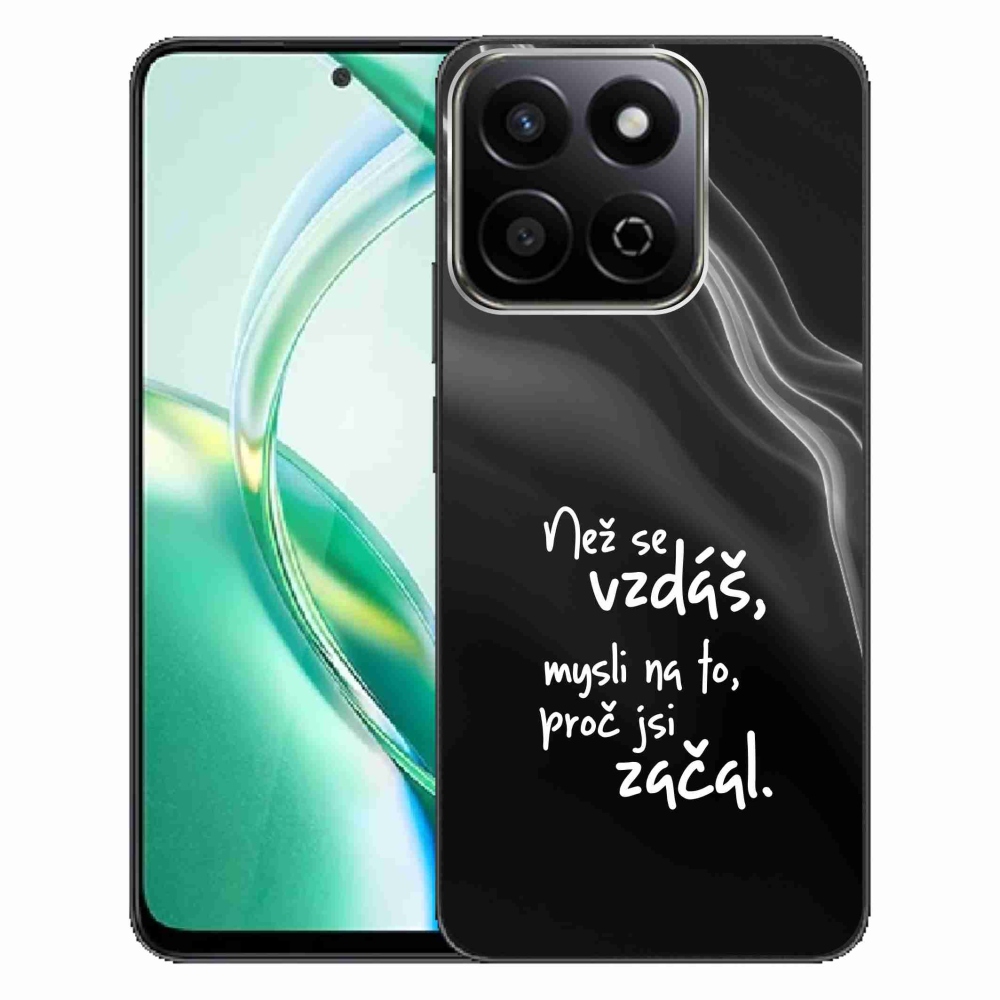 Gelový kryt mmCase na Honor 200 Smart 5G - citát 2 černé pozadí
