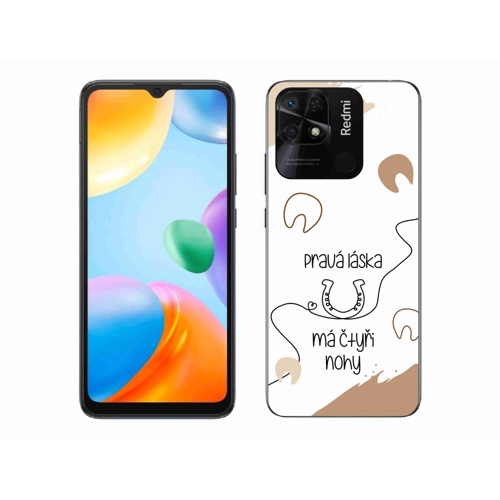 Gelový kryt mmCase na Xiaomi Redmi 10C - koňský motiv bílé pozadí