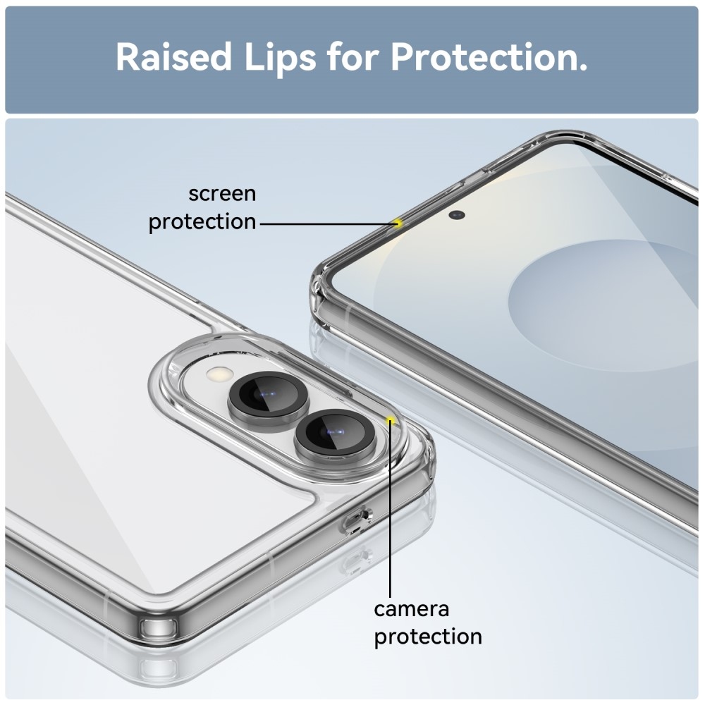 Gelový obal s pevnými zády na Samsung Galaxy S25 Edge - průhledný