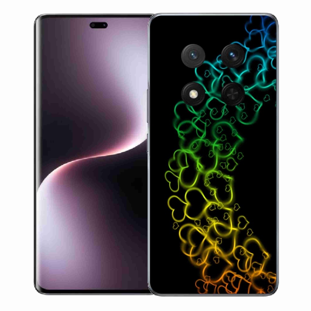 Gelový kryt mmCase na Honor Magic 7 Lite 5G - barevná srdíčka