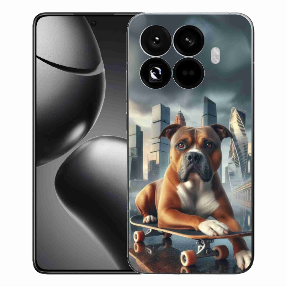 Gelový kryt mmCase na Xiaomi 15T Pro - pes na skateboardu