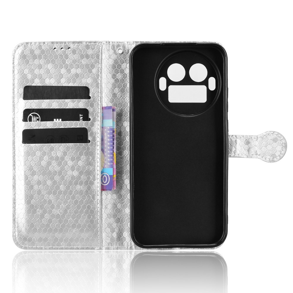 Dot knížkové pouzdro na Realme GT 8 Pro 5G - stříbrné