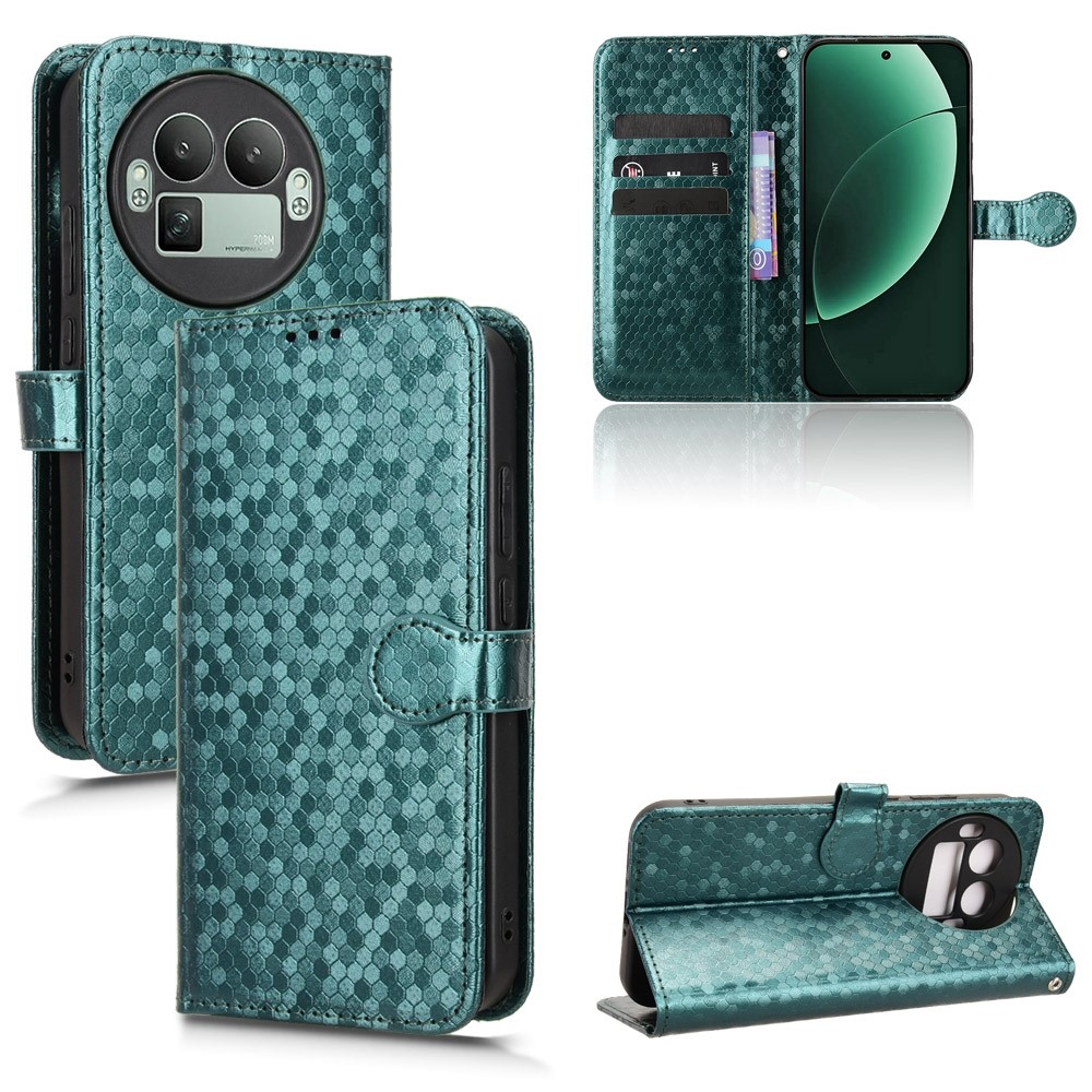 Dot knížkové pouzdro na Realme GT 8 Pro 5G - zelené