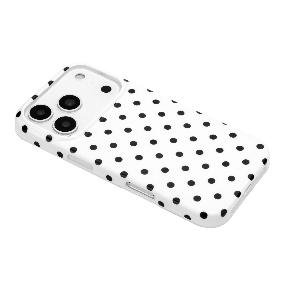Dots gelový obal na mobil iPhone 18 Pro Max/17 Pro Max - bílý
