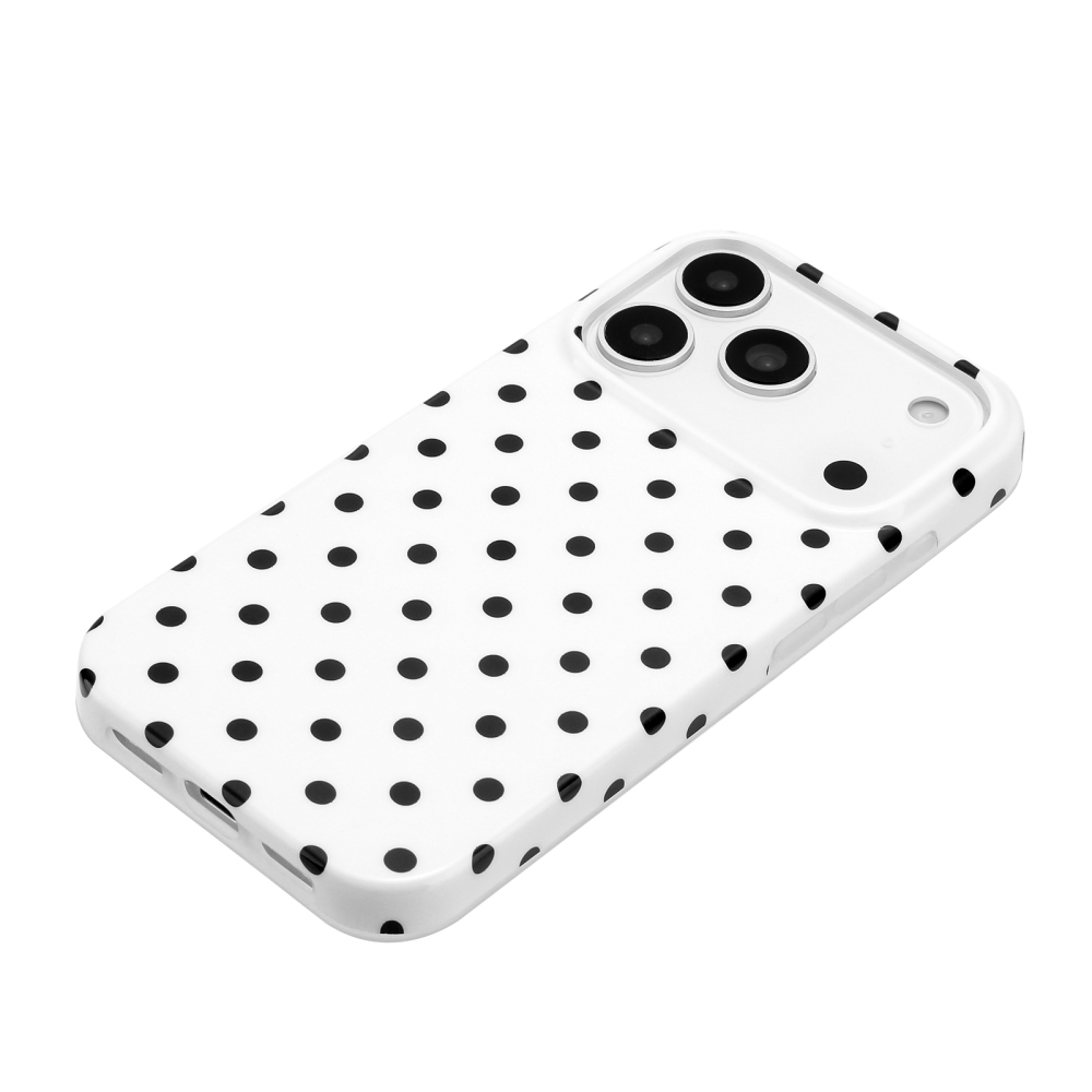 Dots gelový obal na mobil iPhone 18 Pro Max/17 Pro Max - bílý