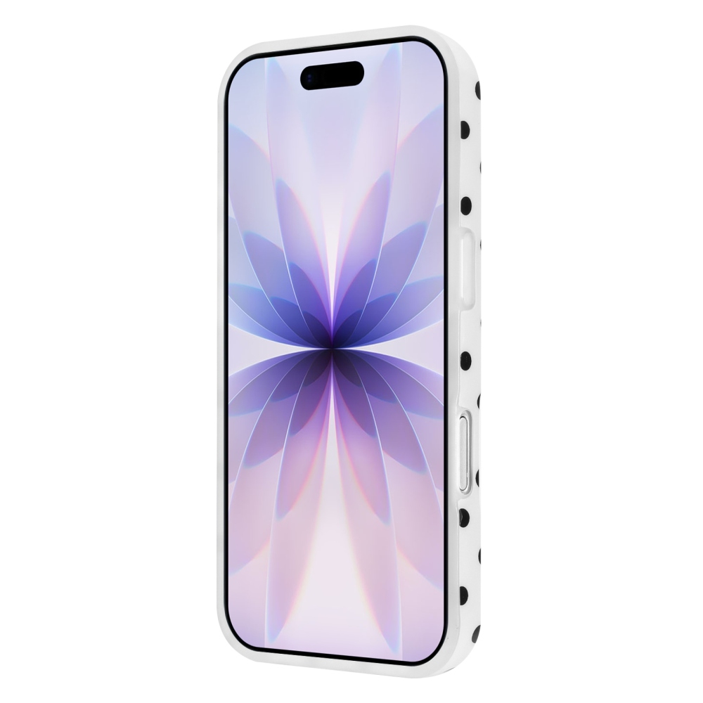 Dots gelový obal na mobil iPhone 18 Pro Max/17 Pro Max - bílý