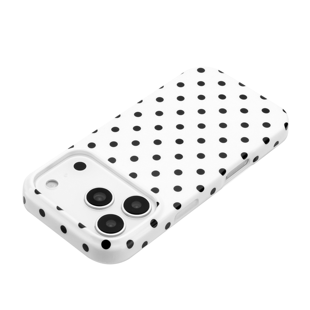 Dots gelový obal na mobil iPhone 18 Pro Max/17 Pro Max - bílý