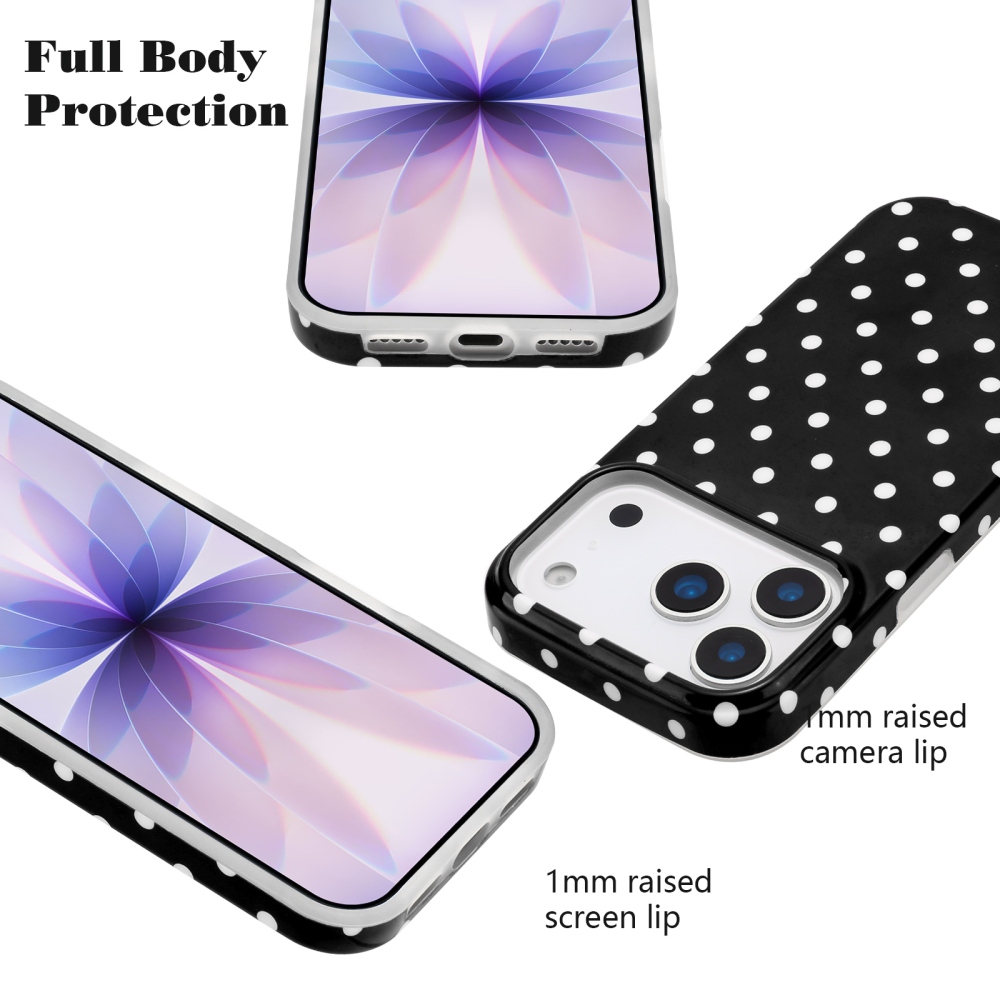 Dots gelový obal na mobil iPhone 18 Pro Max/17 Pro Max - černý