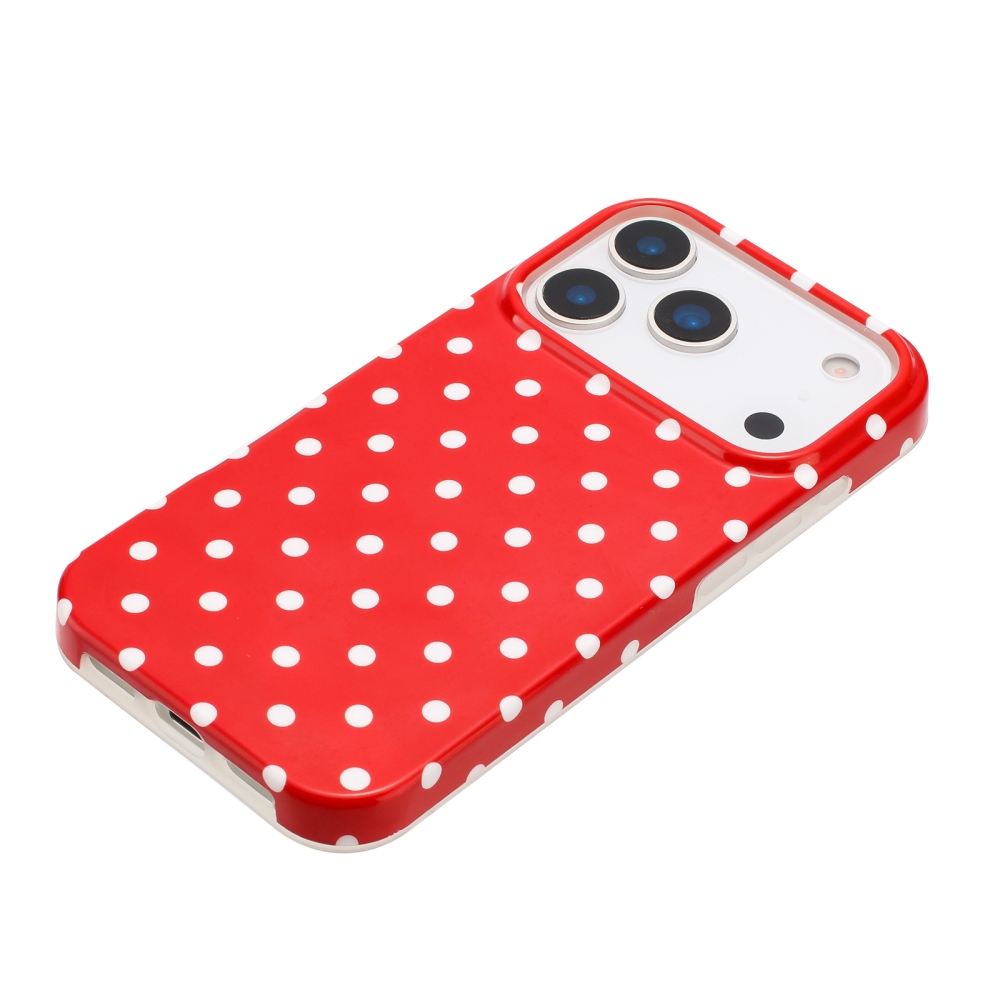 Dots gelový obal na mobil iPhone 18 Pro Max/17 Pro Max - červený