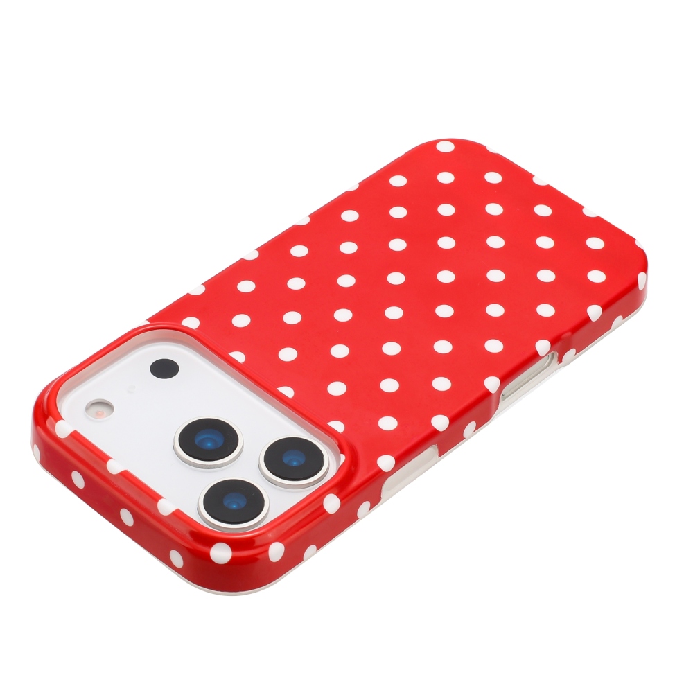 Dots gelový obal na mobil iPhone 18 Pro Max/17 Pro Max - červený