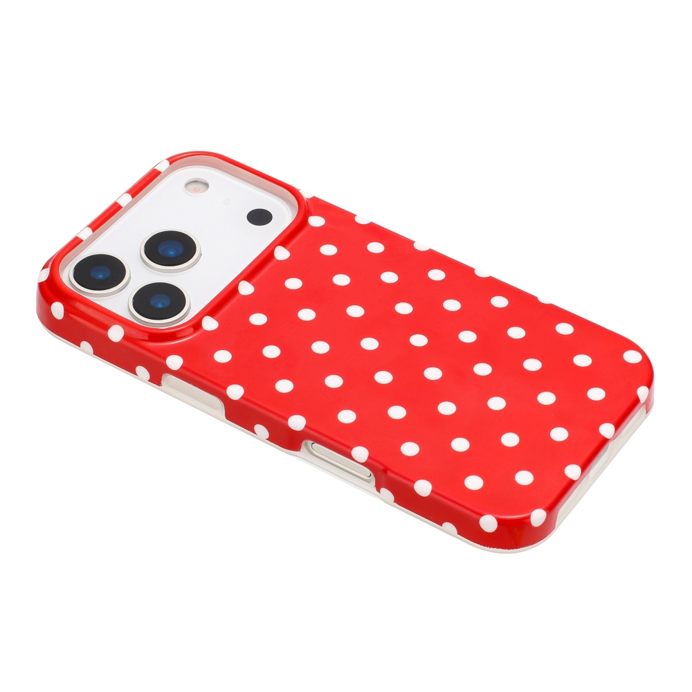 Dots gelový obal na mobil iPhone 18 Pro Max/17 Pro Max - červený