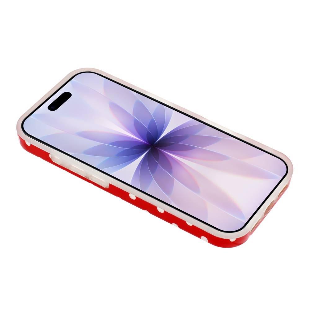 Dots gelový obal na mobil iPhone 18 Pro Max/17 Pro Max - červený