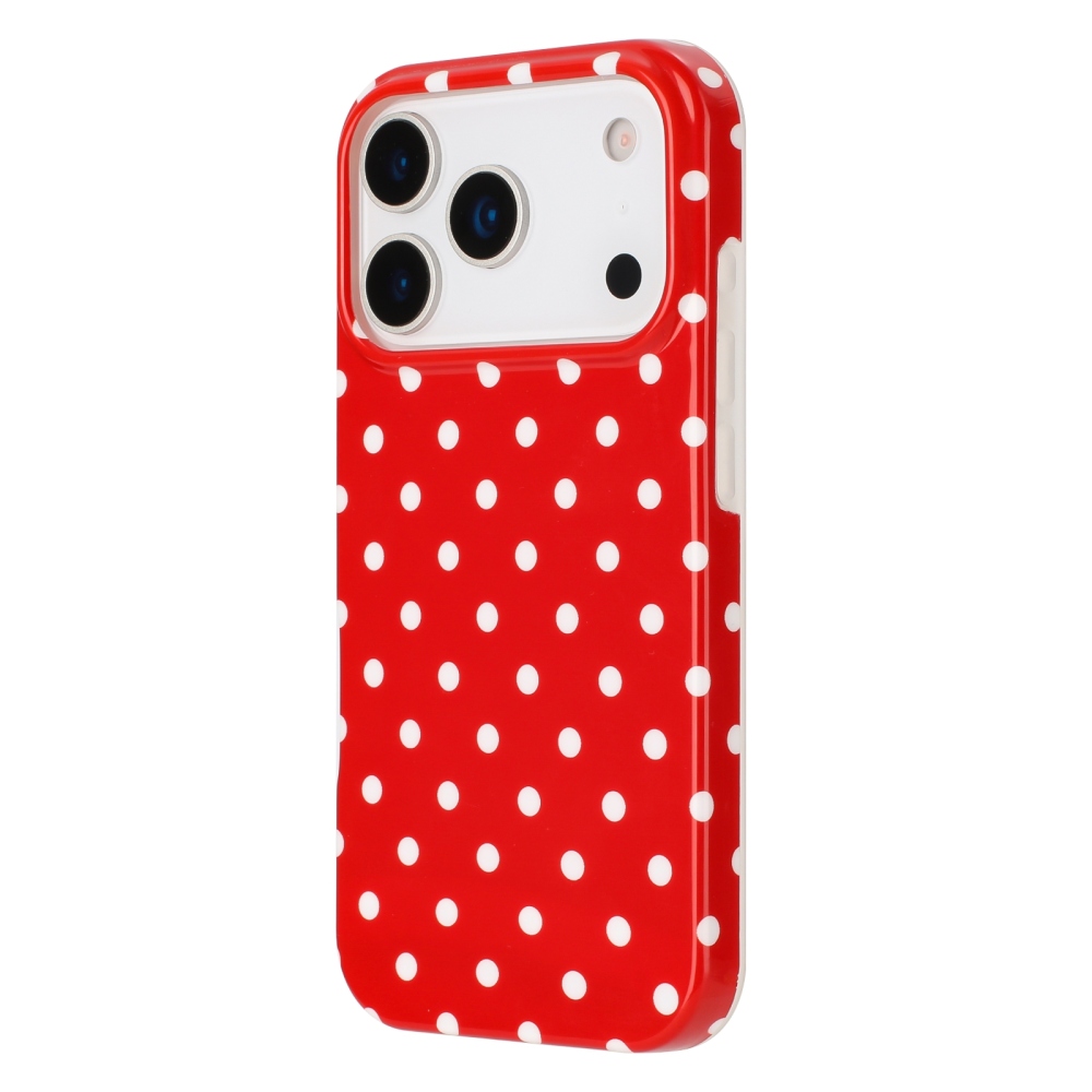 Dots gelový obal na mobil iPhone 18 Pro Max/17 Pro Max - červený