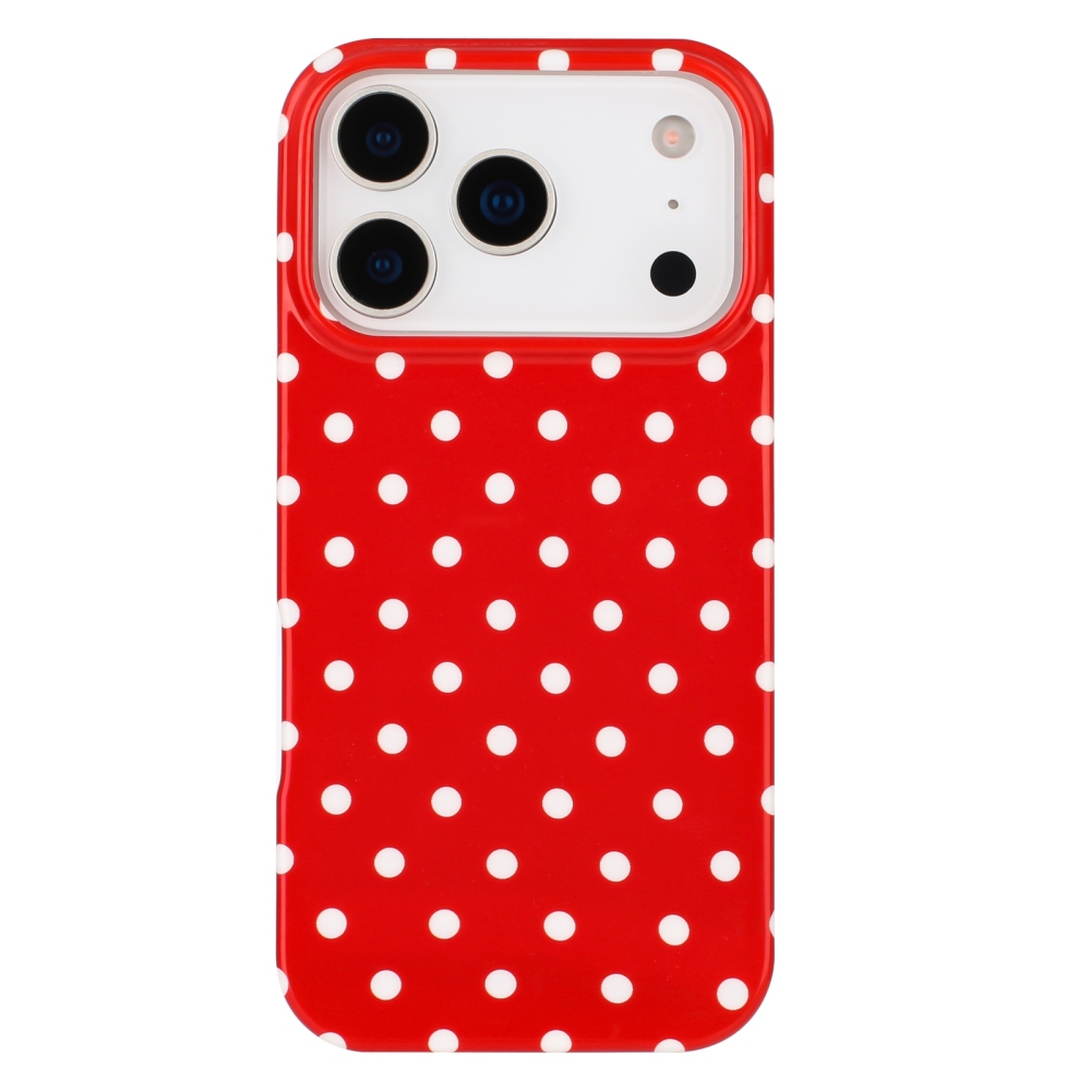Dots gelový obal na mobil iPhone 18 Pro Max/17 Pro Max - červený