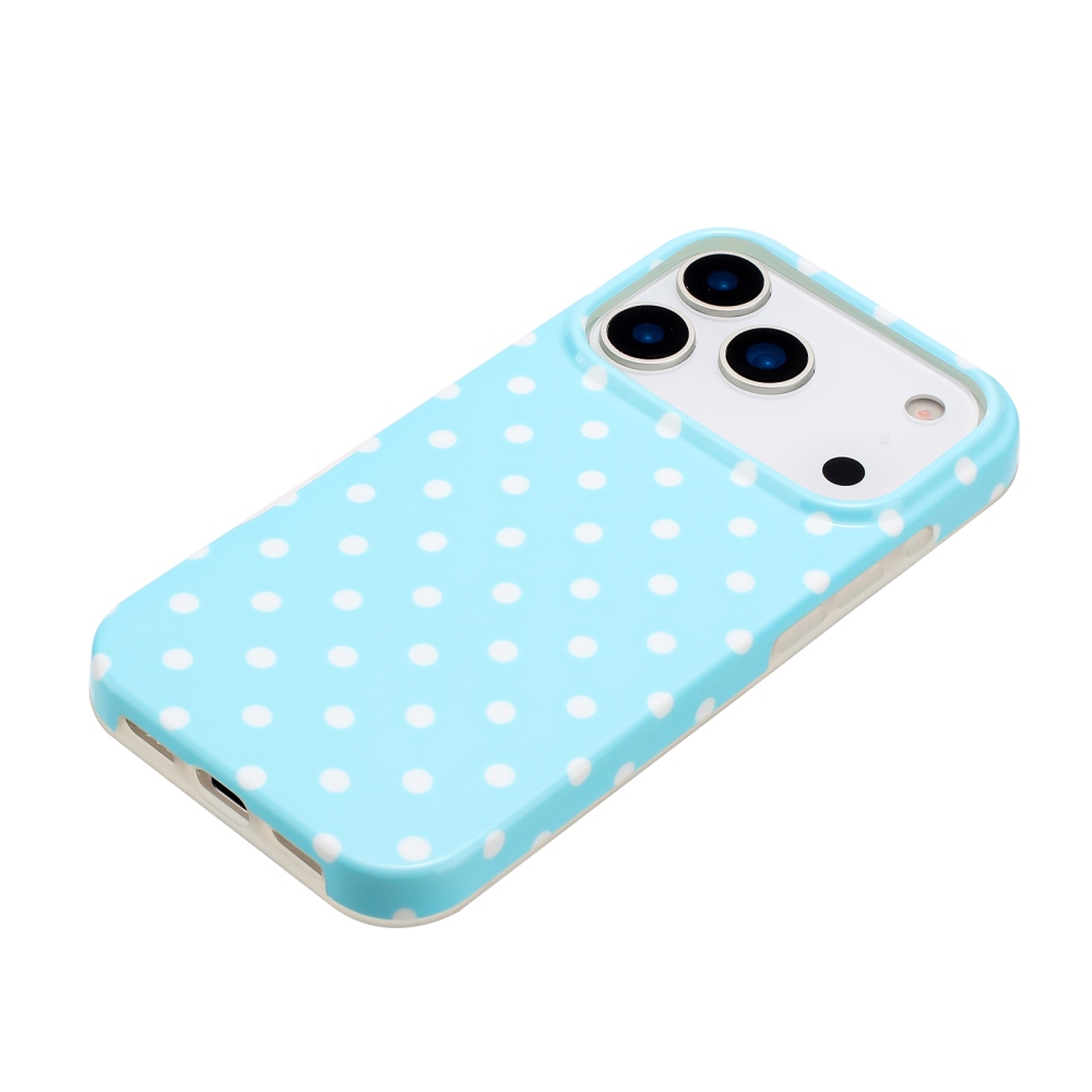 Dots gelový obal na mobil iPhone 18 Pro Max/17 Pro Max - modrý