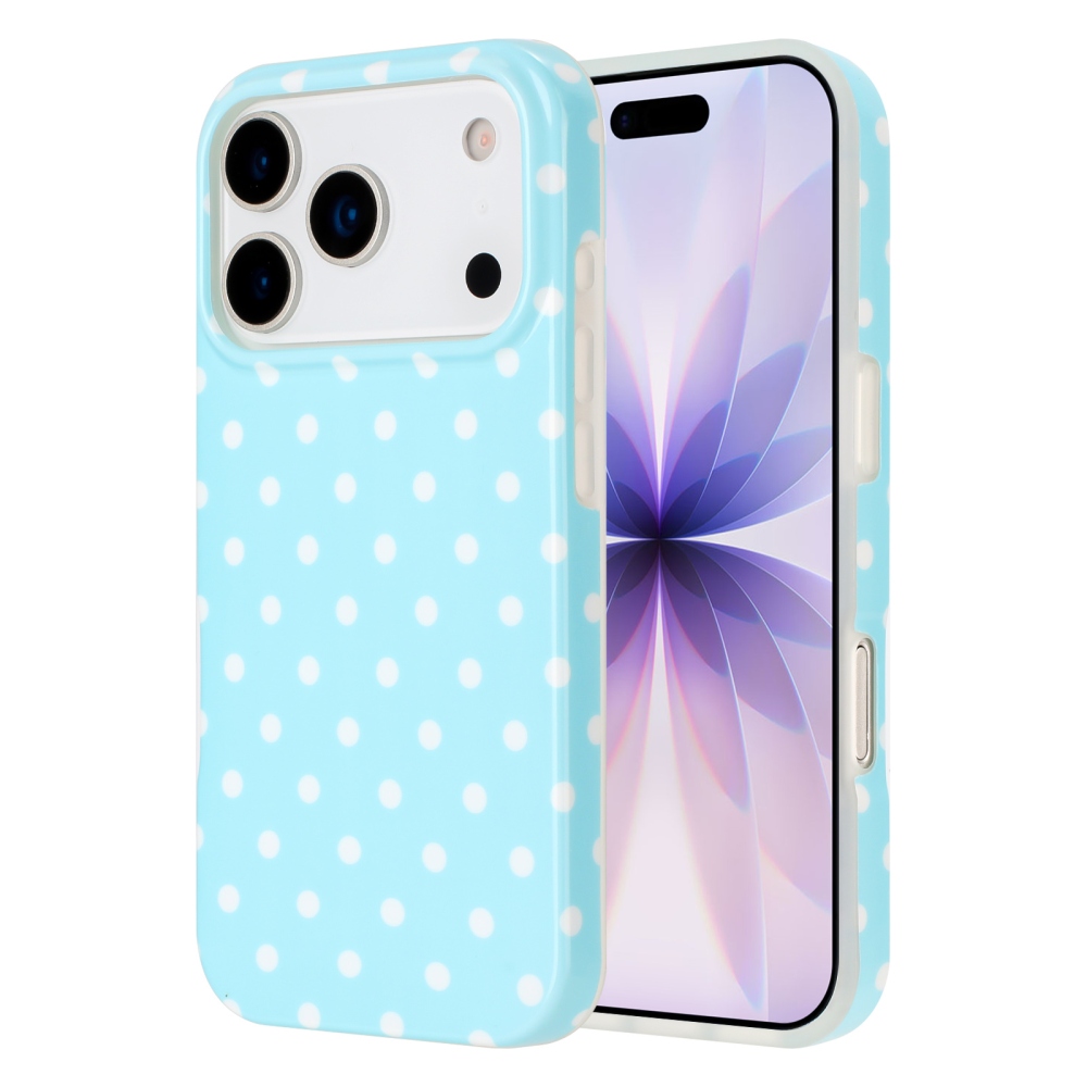 Dots gelový obal na mobil iPhone 18 Pro Max/17 Pro Max - modrý
