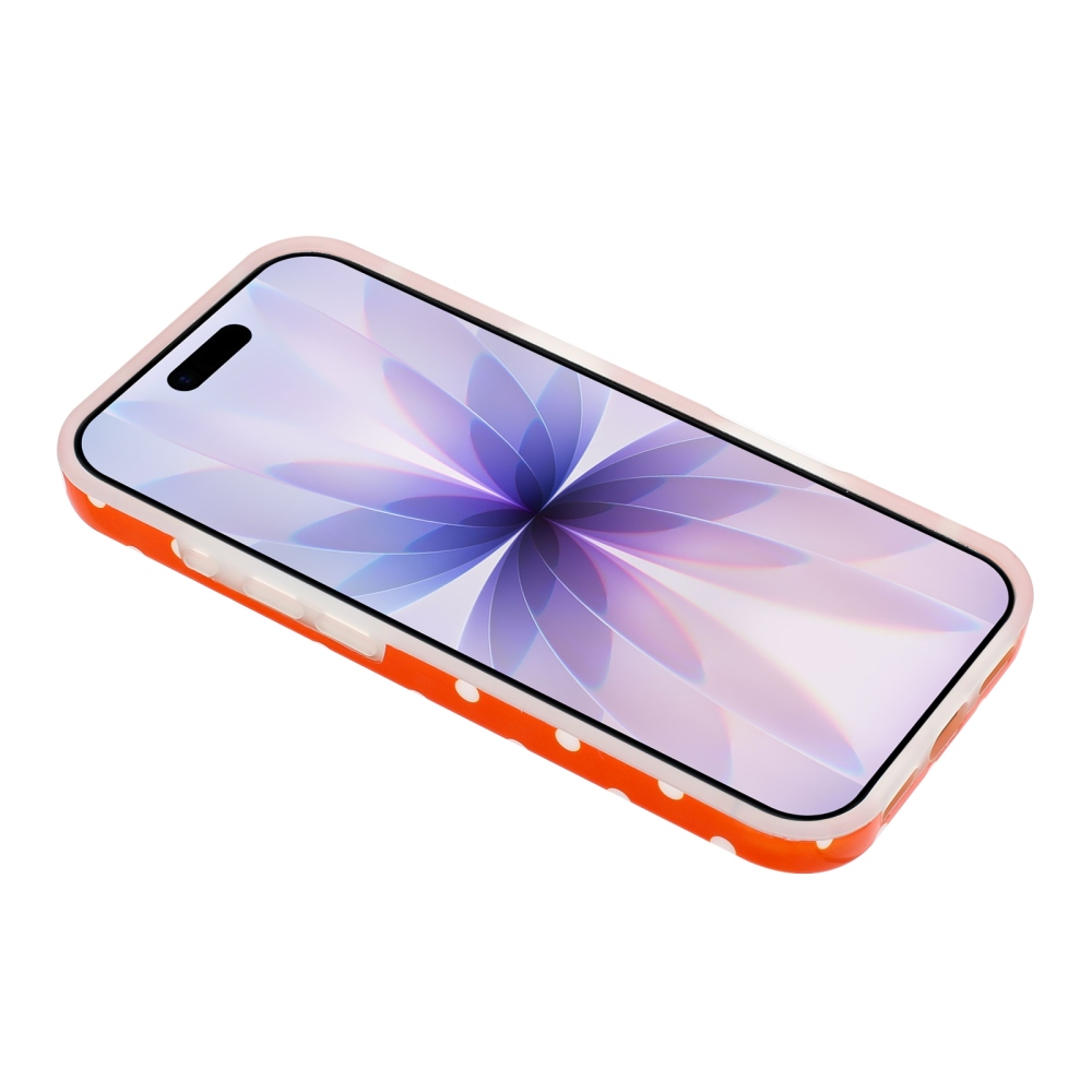 Dots gelový obal na mobil iPhone 18 Pro Max/17 Pro Max - oranžový