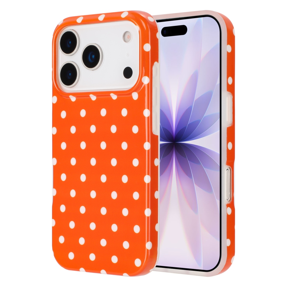 Dots gelový obal na mobil iPhone 18 Pro Max/17 Pro Max - oranžový