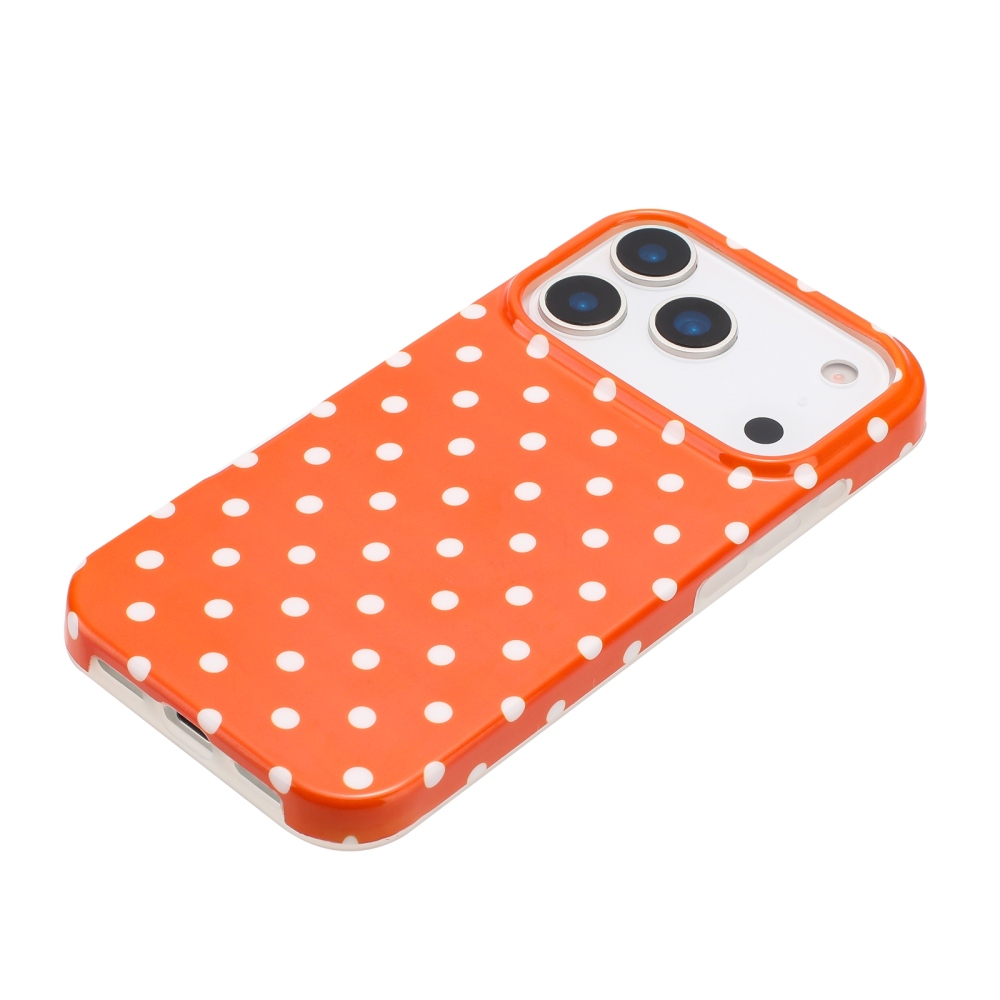 Dots gelový obal na mobil iPhone 18 Pro Max/17 Pro Max - oranžový