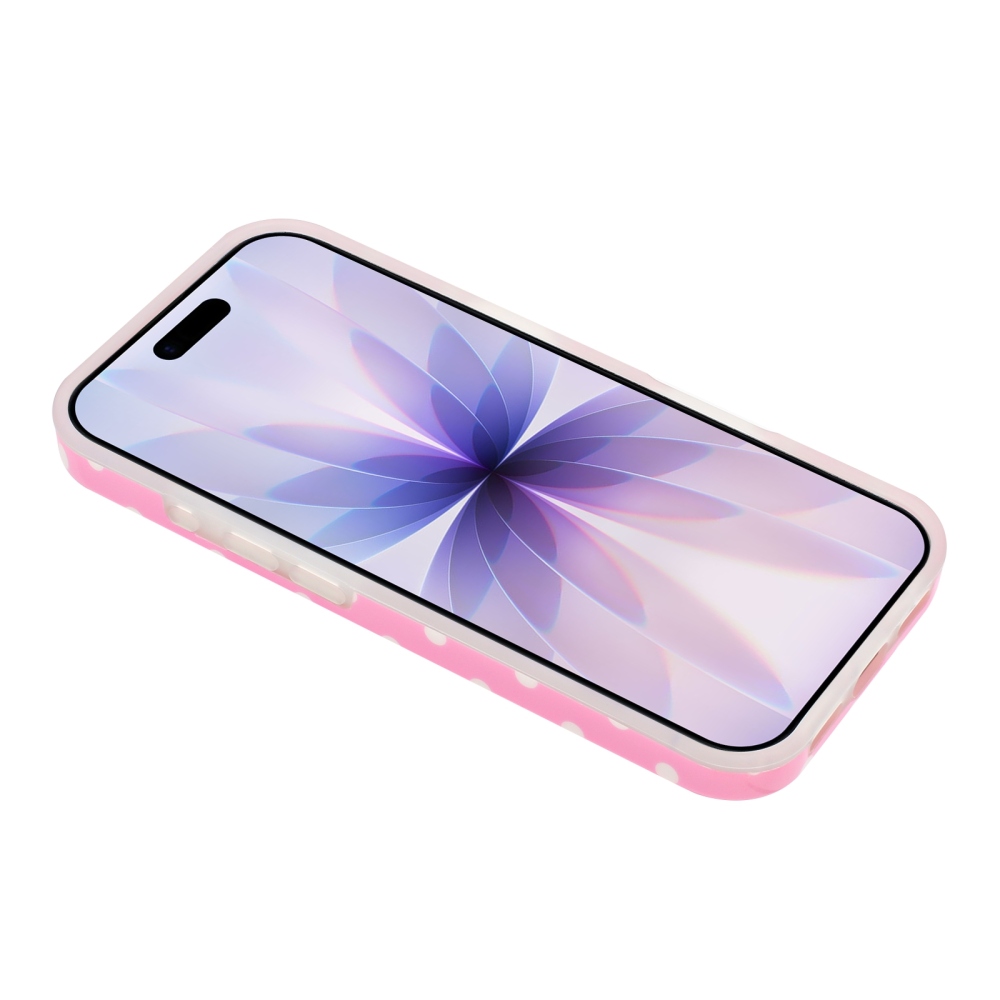Dots gelový obal na mobil iPhone 18 Pro Max/17 Pro Max - růžový