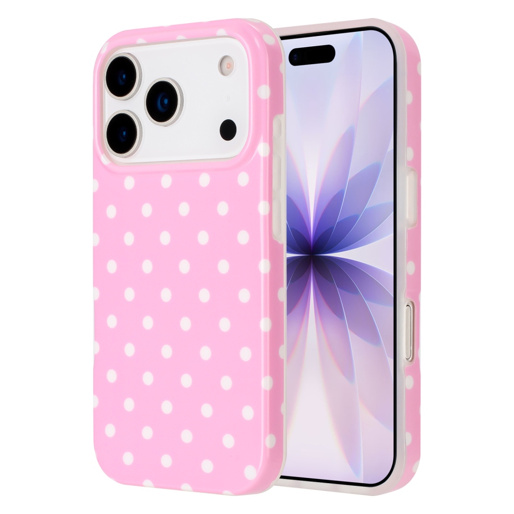 Dots gelový obal na mobil iPhone 18 Pro Max/17 Pro Max - růžový