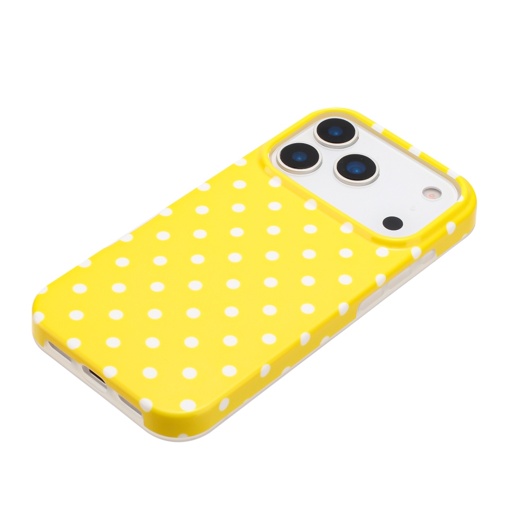 Dots gelový obal na mobil iPhone 18 Pro Max/17 Pro Max - žlutý