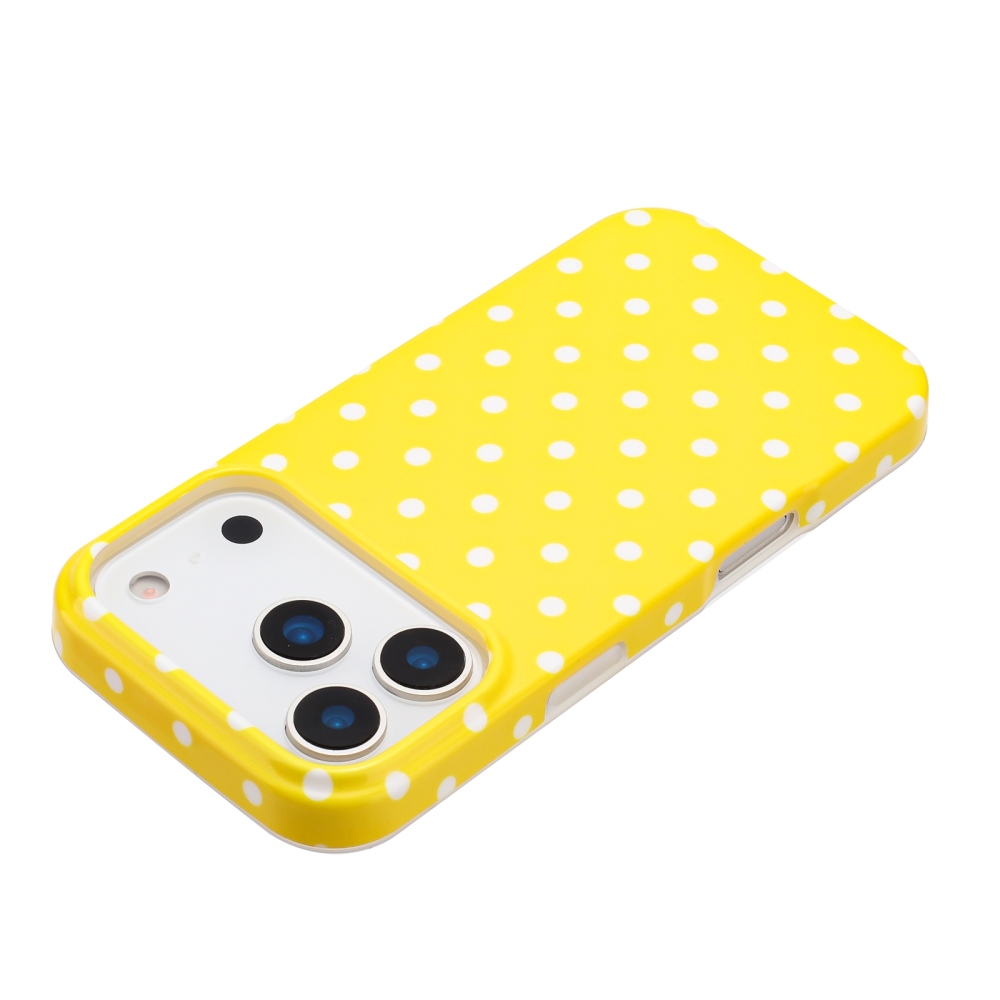 Dots gelový obal na mobil iPhone 18 Pro Max/17 Pro Max - žlutý
