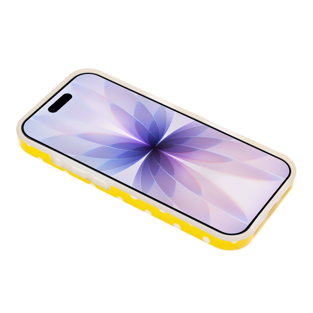 Dots gelový obal na mobil iPhone 18 Pro Max/17 Pro Max - žlutý