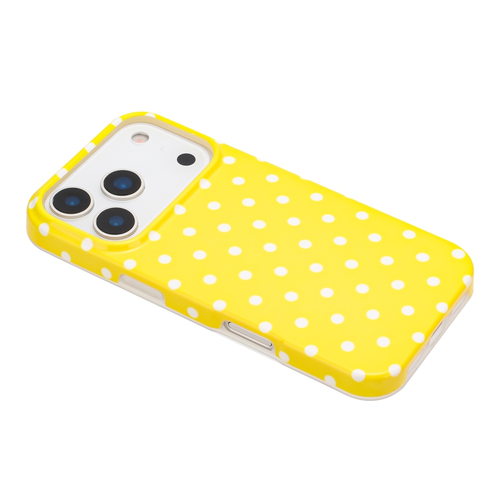 Dots gelový obal na mobil iPhone 18 Pro Max/17 Pro Max - žlutý