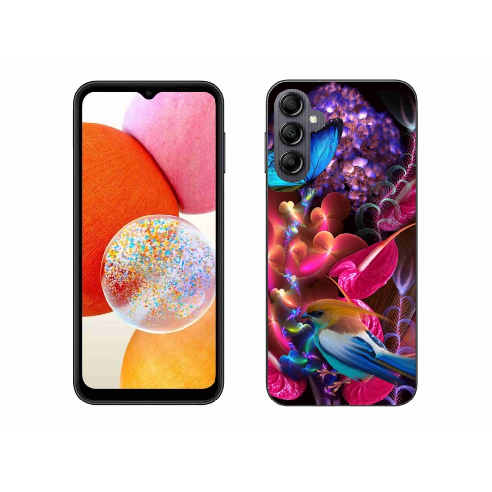Gelový kryt mmCase na Samsung Galaxy A14 4G/5G - barevné květiny