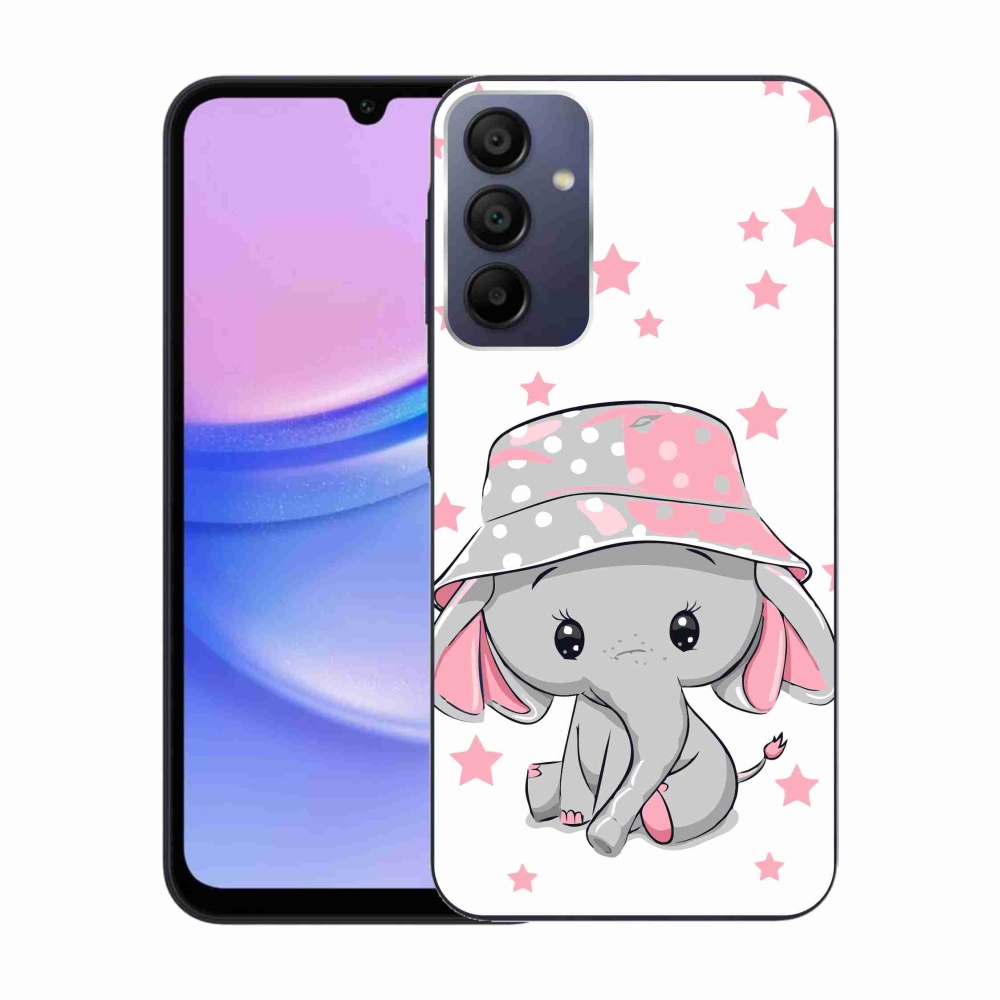 Gelový kryt mmCase na Samsung Galaxy A15 4G/5G - růžový slon