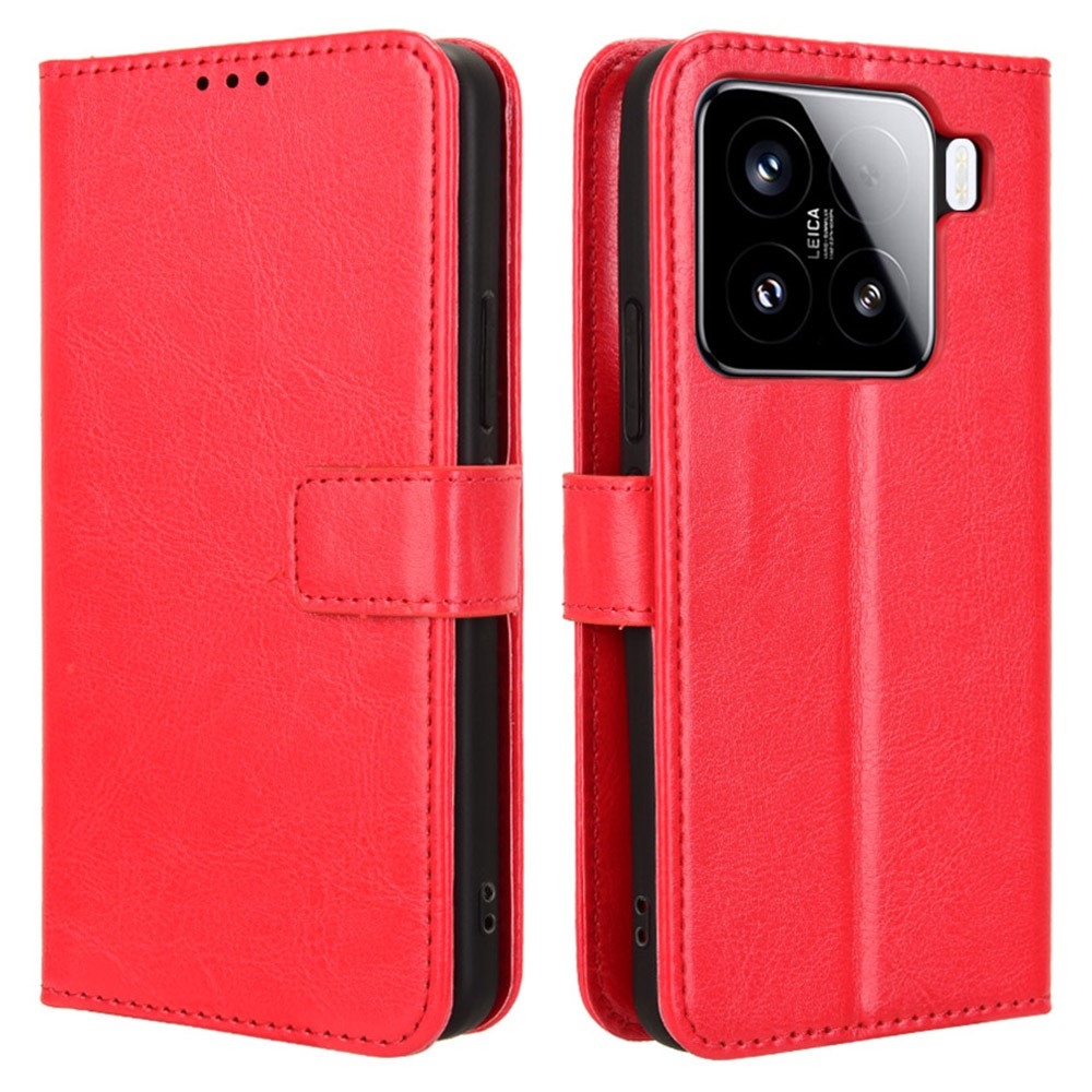 Crazy knížkové pouzdro na Xiaomi 15 Pro - červené