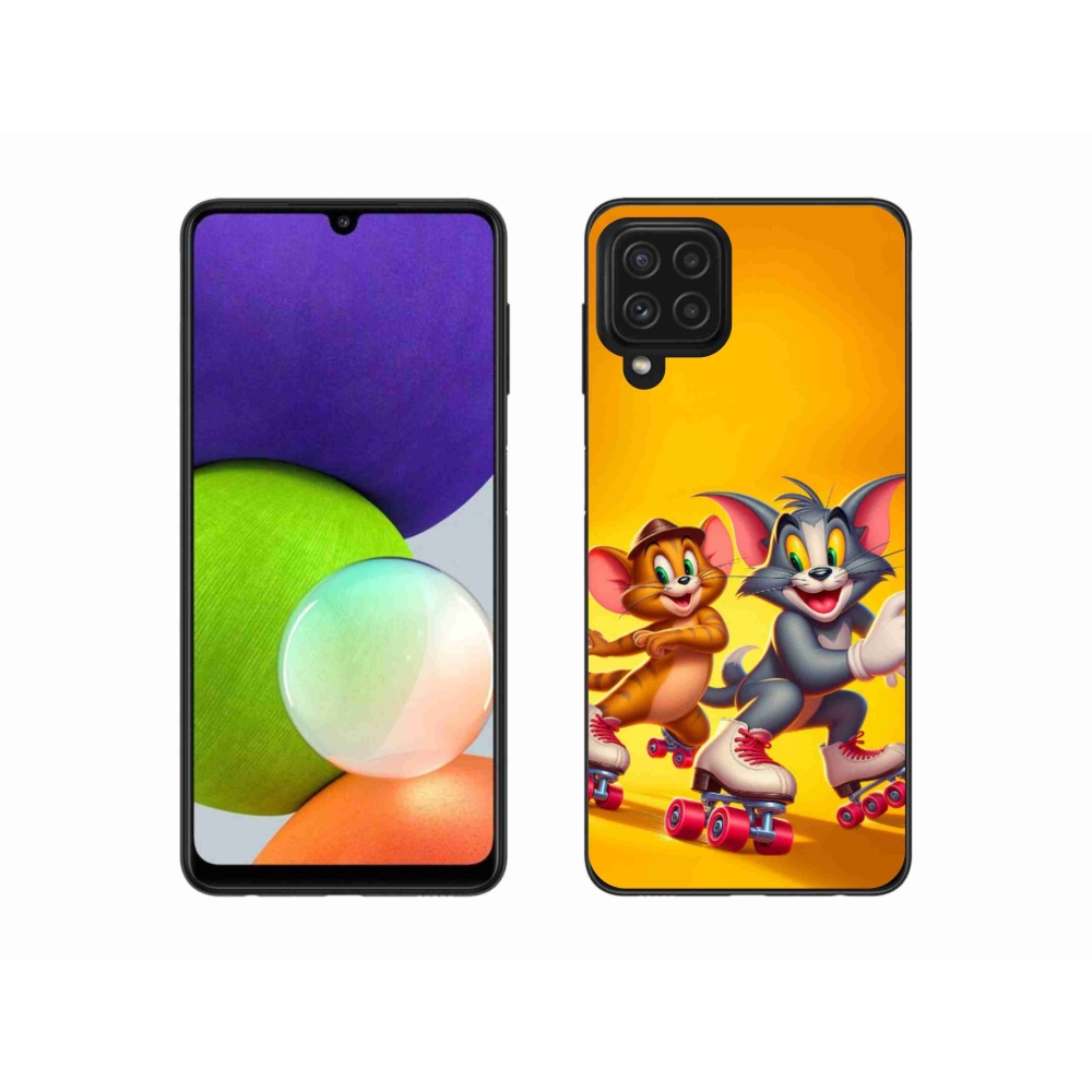 Gelový kryt mmCase na Samsung Galaxy A22 4G - tom a jerry