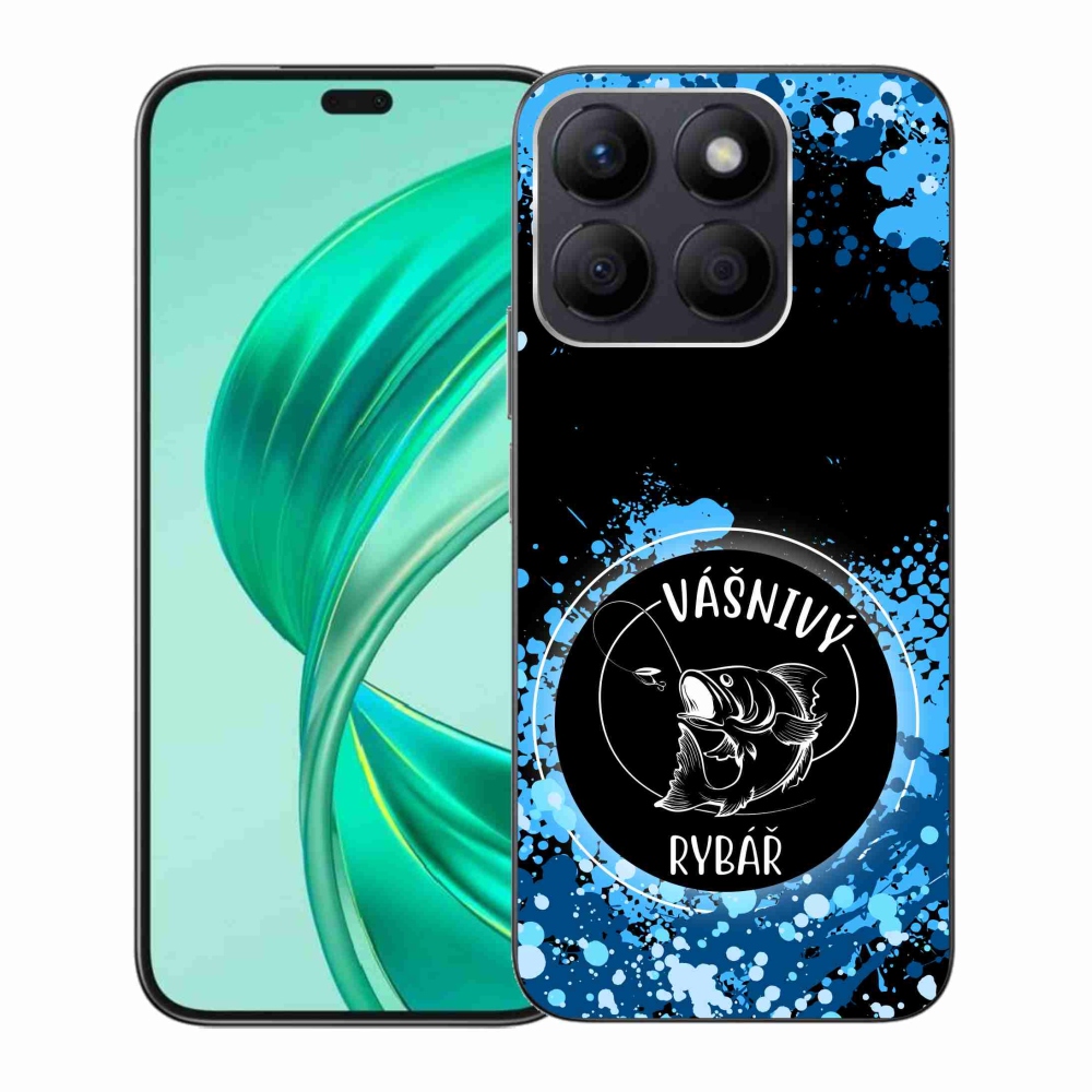 Gelový kryt mmCase na Honor X8b - vášnivý rybář černé pozadí