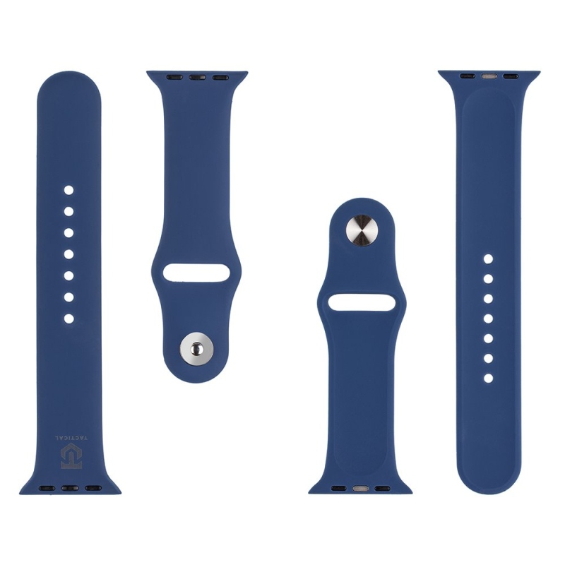 Tactical 838 Silikonový Řemínek pro Apple Watch 1/2/3/4/5/6/7/8/9/SE 42/44/45/49mm Navy Blue