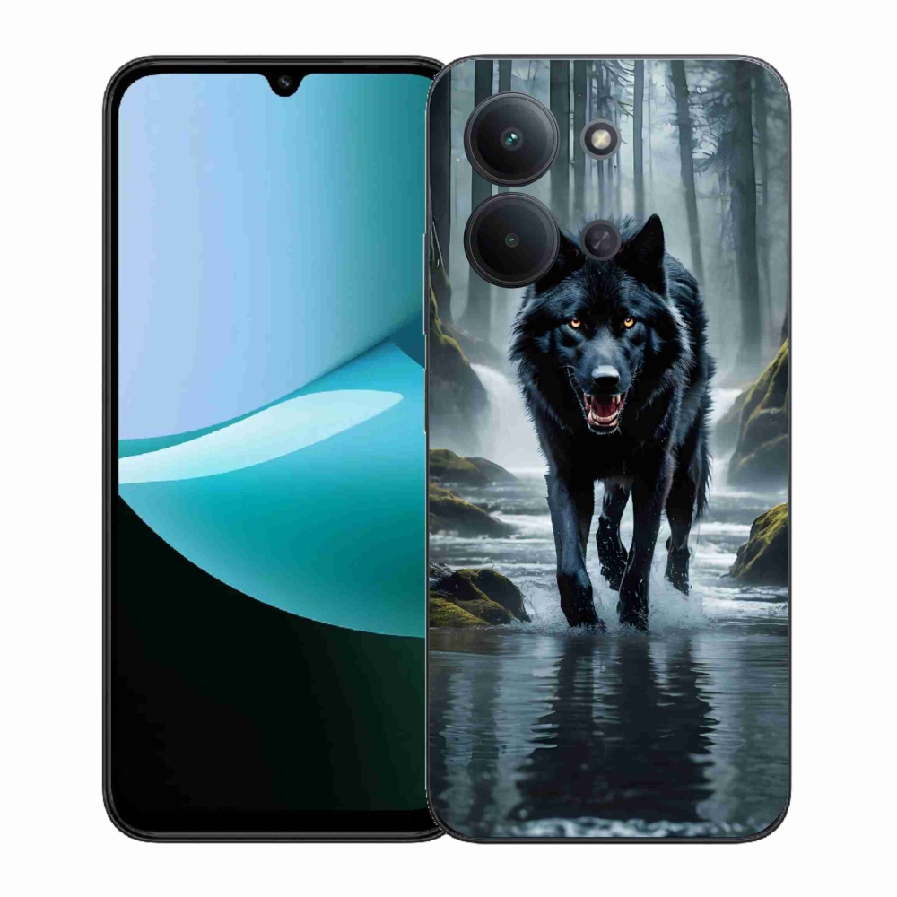 Gelový kryt mmCase na Xiaomi Redmi 15C 4G (171mm)/Poco C85 4G (171mm) - černý vlk