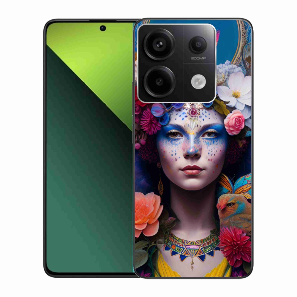 Gelový kryt mmCase na Xiaomi Redmi Note 13 Pro 5G/Poco X6 5G - žena s květinami