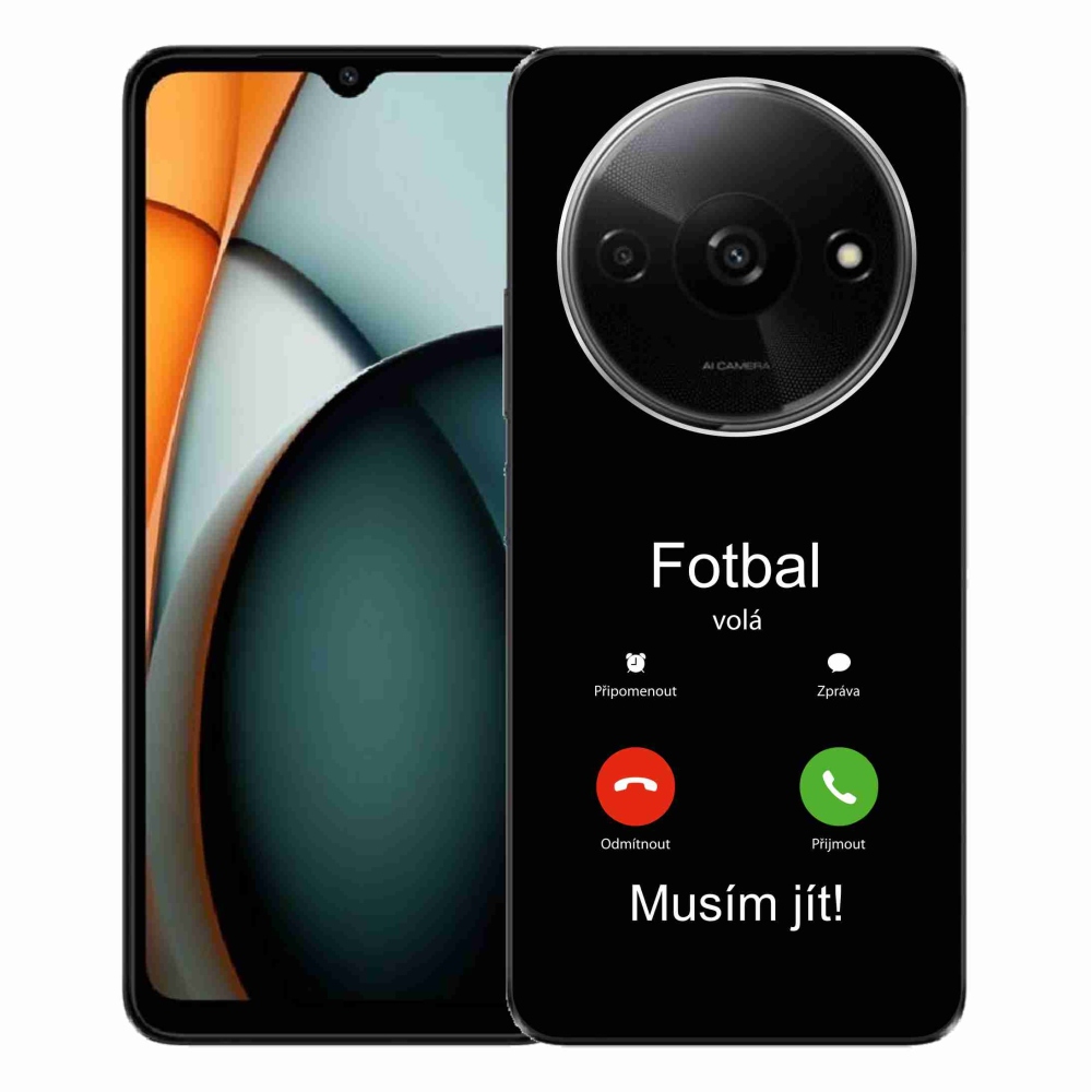 Gelový kryt mmCase na Xiaomi Redmi A3  - fotbal volá černé pozadí