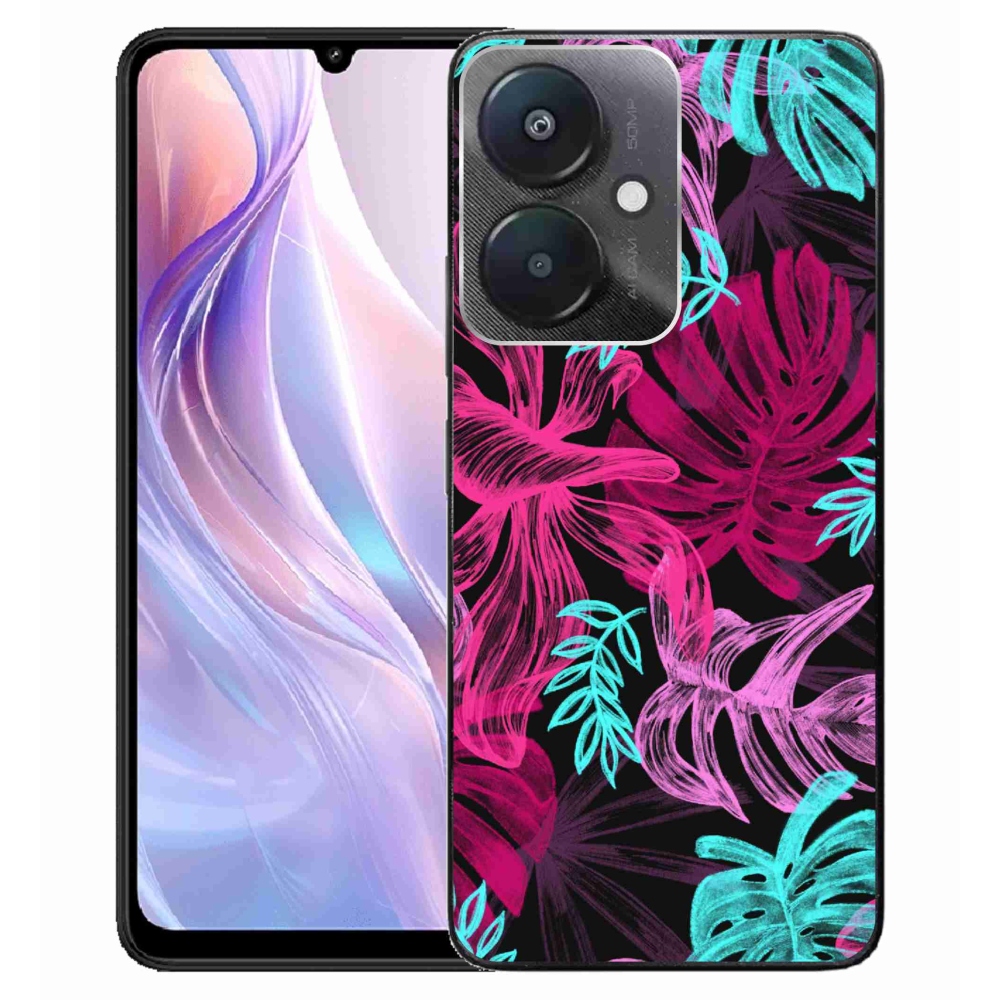 Gelový kryt mmCase na Xiaomi Redmi 13C 5G - květiny 1
