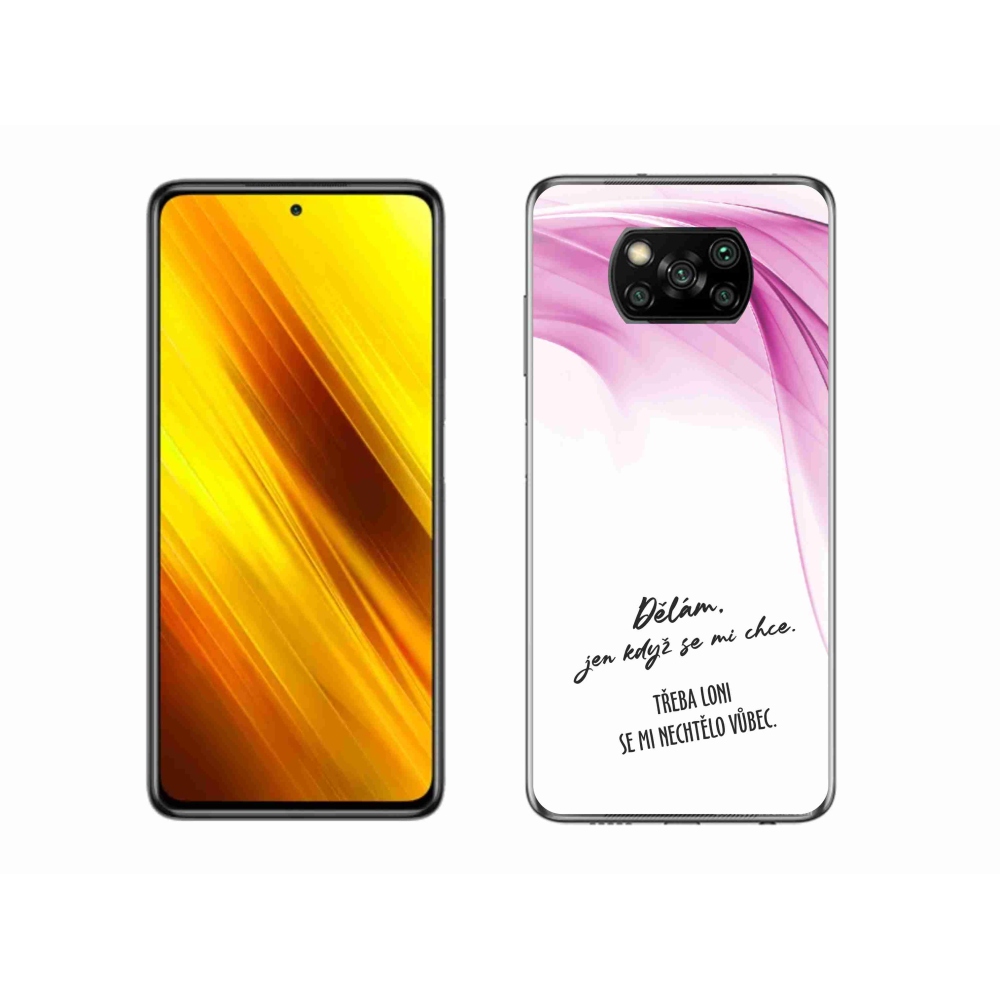 Gelový kryt mmCase na Xiaomi Poco X3 Pro - vtipný text 12 bílé pozadí