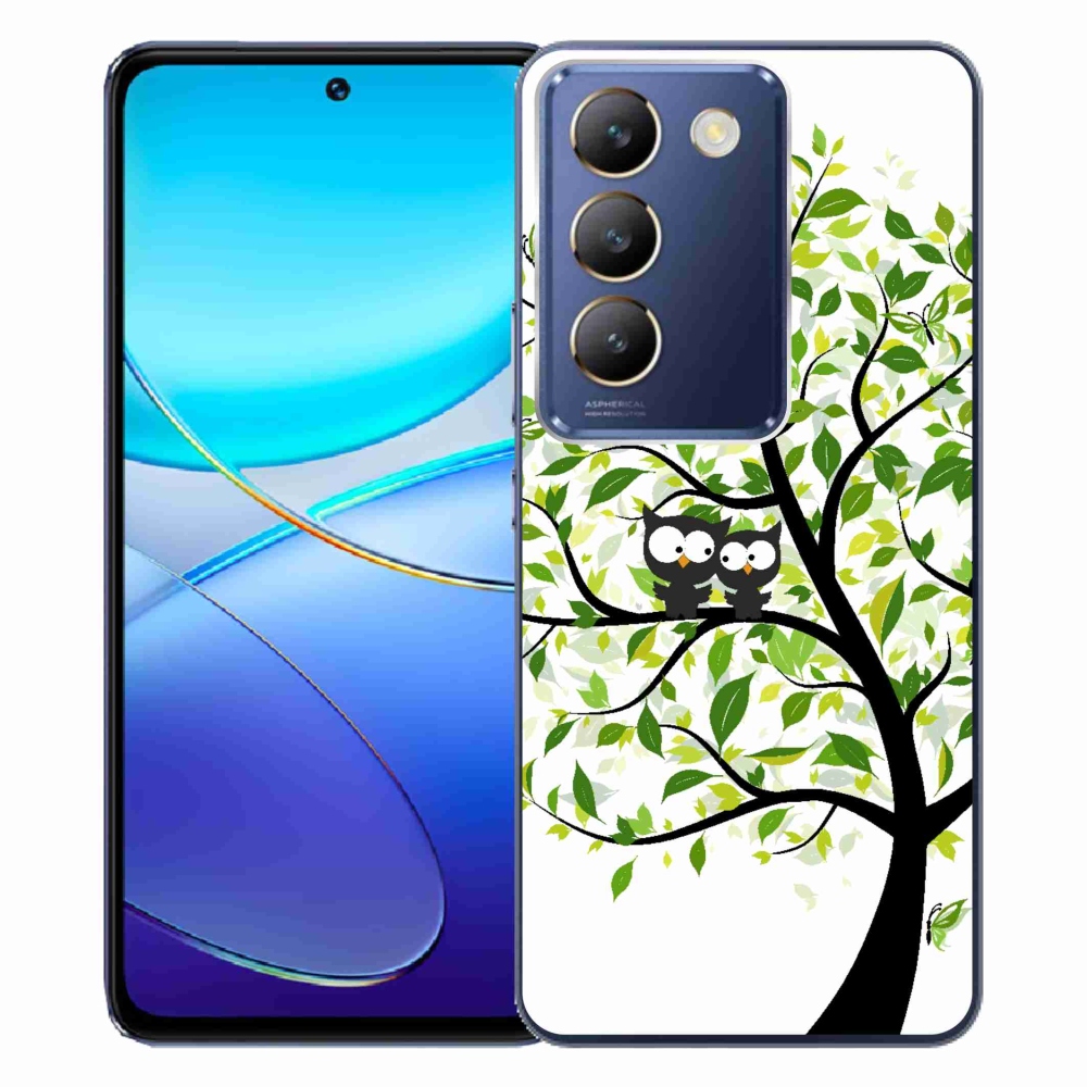Gelový kryt mmCase na Vivo V40 SE 4G/5G - sovičky na stromě