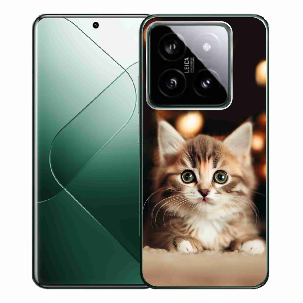 Gelový kryt mmCase na Xiaomi 14 Pro - roztomilé kotě 2